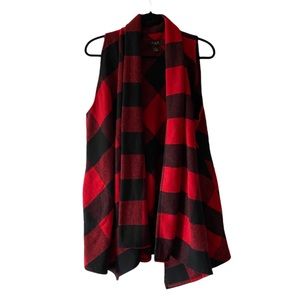 Talie Buffalo plaid vest large